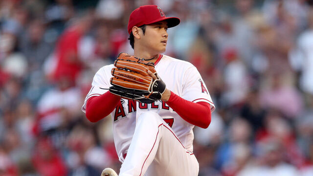 ANAHEIM, CALIFORNIA - JUNE 27: Shohei Ohtani #17 of the Los Angeles Angels pitches during the third inning against the Chicago White Sox at Angel Stadium of Anaheim on June 27, 2023 in Anaheim, California.