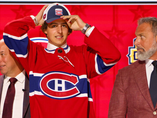 NASHVILLE, TENNESSEE - JUNE 28: David Reinbacher is selected by the Montréal Canadiens with the fifth overall pick during round one of the 2023 Upper Deck NHL Draft at Bridgestone Arena on June 28, 2023 in Nashville, Tennessee.