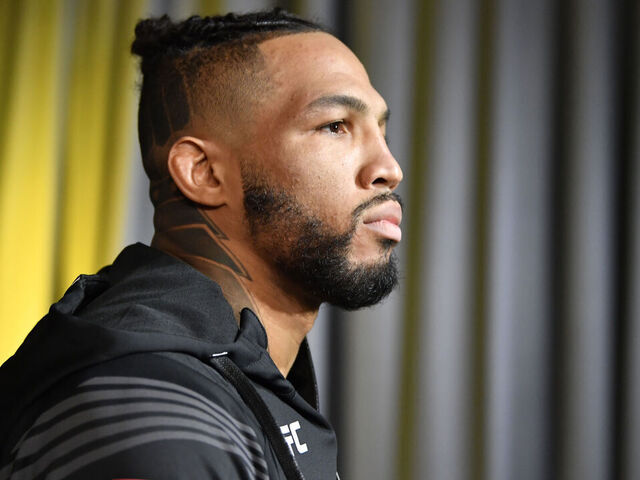 LAS VEGAS, NEVADA - AUGUST 28: Kevin Lee prepares to fight Daniel Rodriguez in a welterweight fight during the UFC Fight Night event at UFC APEX on August 28, 2021 in Las Vegas, Nevada.