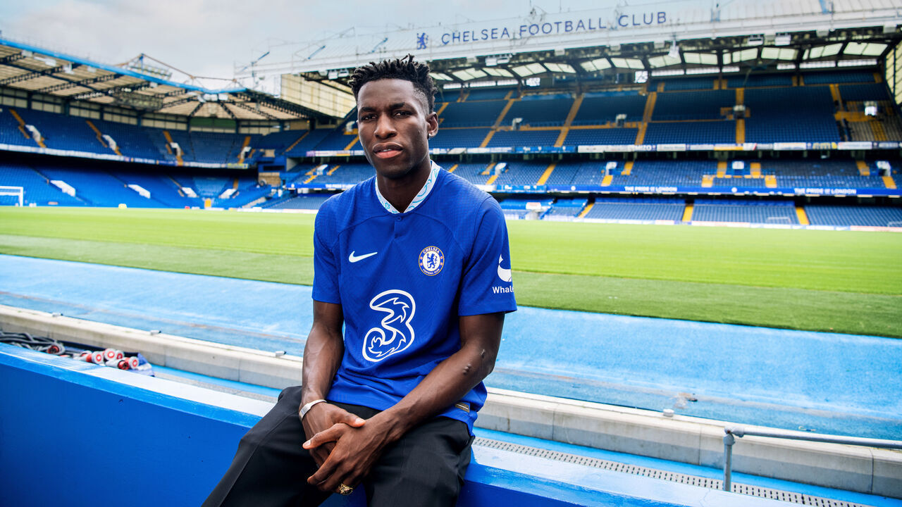 LONDON, ENGLAND - JUNE 30: Chelsea announce the signing of Nicolas Jackson at Stamford Bridge on June 23, 2023 in London, United Kingdom.