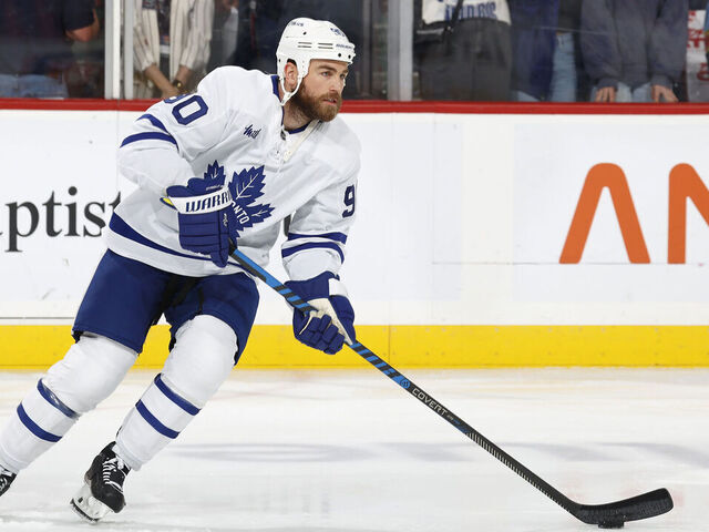 SUNRISE, FLORIDA - MAY 10: Ryan O'Reilly #90 of the Toronto Maple Leafs warms up on the ice prior to the start of the game against the Florida Panthers in Game Four of the Second Round of the 2023 Stanley Cup Playoffs at the FLA Live Arena on May 10, 2023 in Sunrise, Florida.