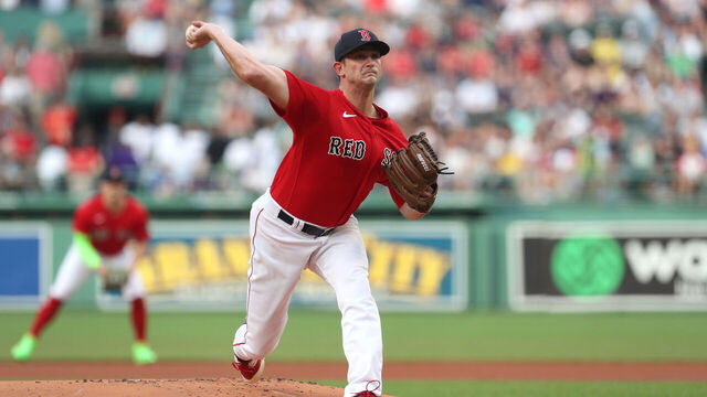 BOSTON, MASSACHUSETTS - JUNE 27: Garrett Whitlock #22 of the Boston Red Sox delivers a pitch during the first inning against the Miami Marlins at Fenway Park on June 27, 2023 in Boston, Massachusetts.