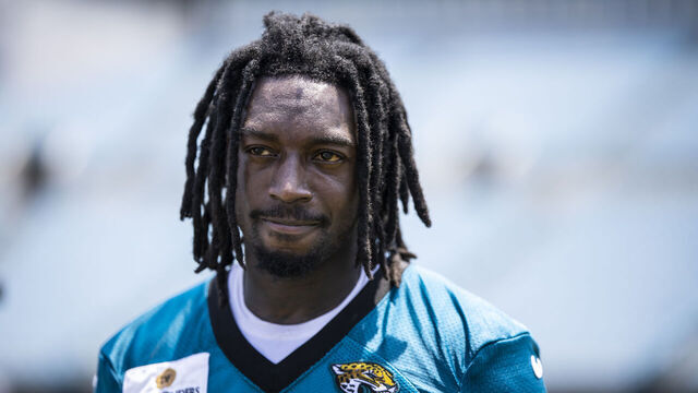 JACKSONVILLE, FLORIDA - MAY 30: Calvin Ridley #0 of the Jacksonville Jaguars looks on during an offseason workout on May 30, 2023 at TIAA Bank Field in Jacksonville, Florida.