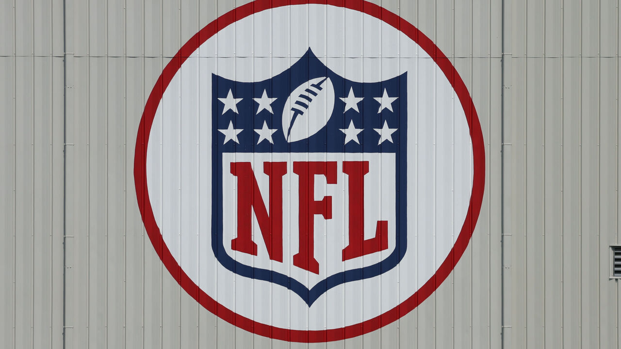 KANSAS CITY, MO - MAY 24: The NFL logo during OTA's on May 24, 2023 at the Chief's Training Facility in Kansas City, MO.