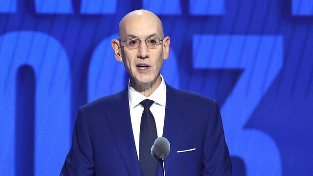 NEW YORK, NEW YORK - JUNE 22: NBA commissioner Adam Silver speaks during the first round of the 2023 NBA Draft at Barclays Center on June 22, 2023 in the Brooklyn borough of New York City.