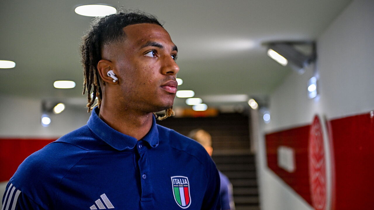 TA' QALI, MALTA - JULY 9: Cher N'dour of Italy before the UEFA European Under-19 Championship Finals 2022/23 group A match between Italy and Poland at the National Stadium on July 9, 2023 in Ta' Qali, Malta.