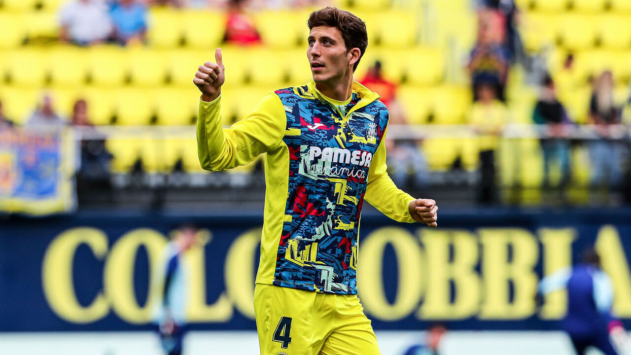 VILLARREAL, SPAIN - JUNE 04: Pau Torres of Villarreal gestures during the Santander League match between Villareal CF and Atletico de Madrid at the La Ceramica Stadium on June 4, 2023, in Castellon, Spain.