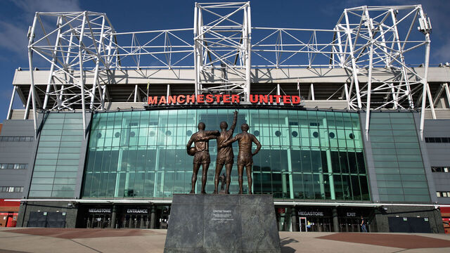MANCHESTER, ENGLAND - MAY 24: General views of the outside of Old Trafford, home of Manchester United FC on May 24, 2023 in Manchester, United Kingdom.