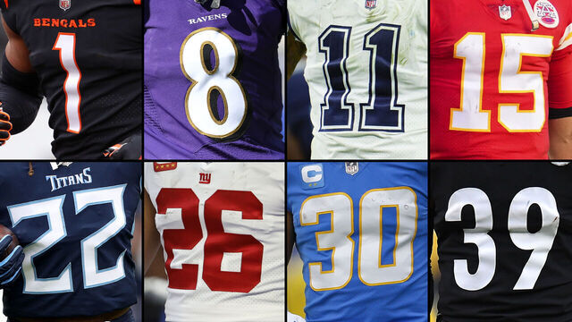 The best active NFL player wearing each jersey number: 0-49