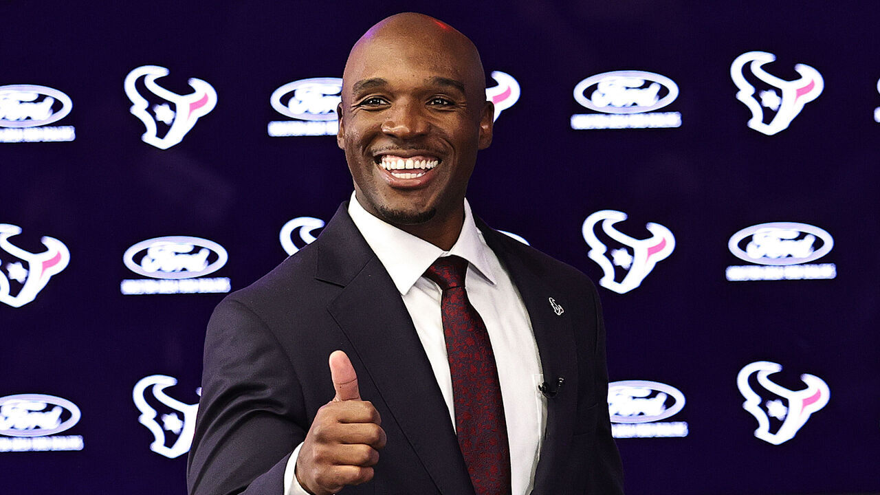 HOUSTON, TEXAS - FEBRUARY 02: Houston Texans introduce DeMeco Ryans as head coach at NRG Stadium on February 02, 2023 in Houston, Texas.