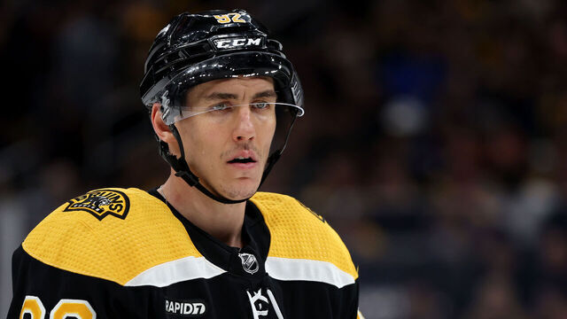 BOSTON, MASSACHUSETTS - APRIL 06: Tomas Nosek #92 of the Boston Bruins looks on during the second period against the Toronto Maple Leafs at TD Garden on April 06, 2023 in Boston, Massachusetts.