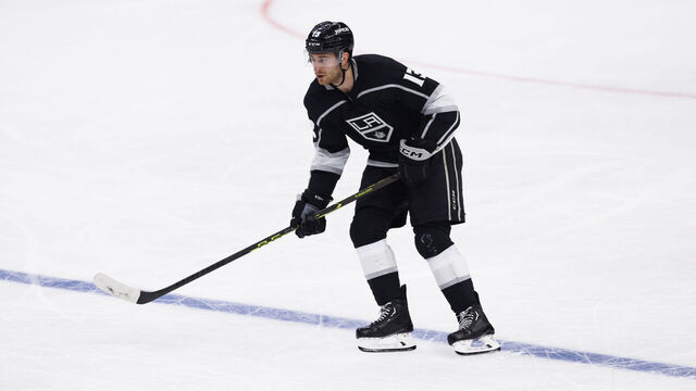 LOS ANGELES, CA - APRIL 23: Los Angeles Kings right wing Gabriel Vilardi (13) skates during an NHL First Round Western Conference Playoff game between the Edmonton Oilers and the Los Angeles Kings on April 23, 2023, at the Crypto.com Arena in Los Angeles, CA.