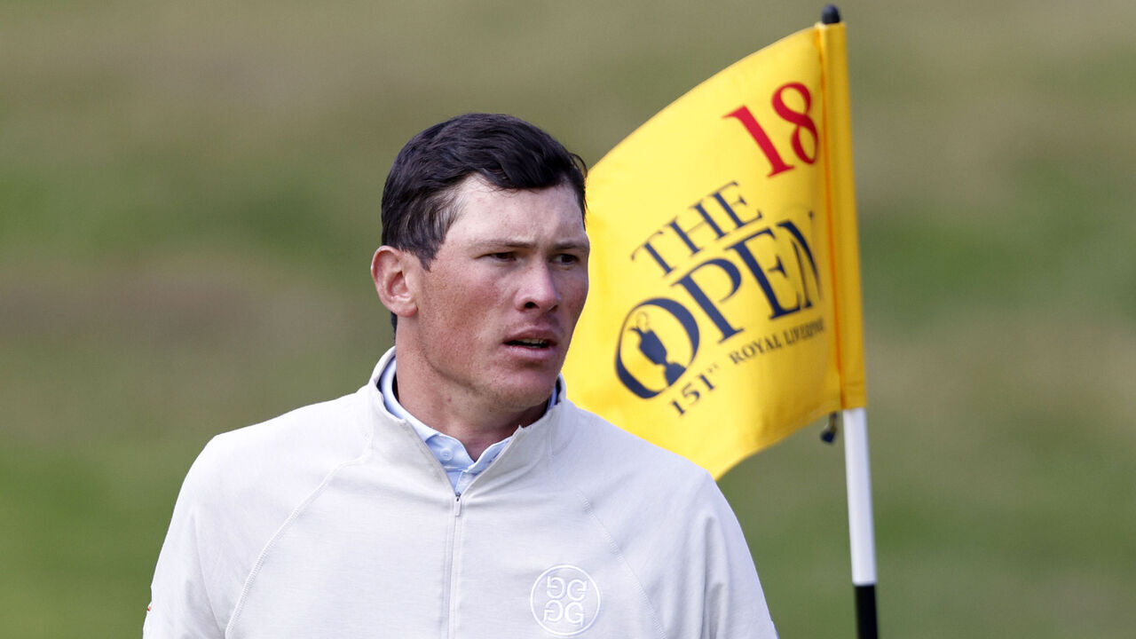 South Africa's Christo Lamprecht after finishing his round during day one of The Open at the Royal Liverpool, Wirral. Picture date: Thursday July 20, 2023.