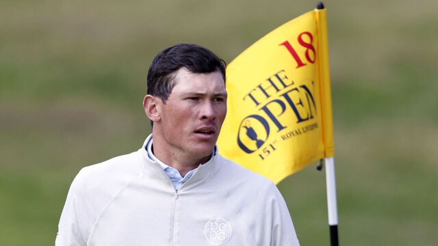 South Africa's Christo Lamprecht after finishing his round during day one of The Open at the Royal Liverpool, Wirral. Picture date: Thursday July 20, 2023.