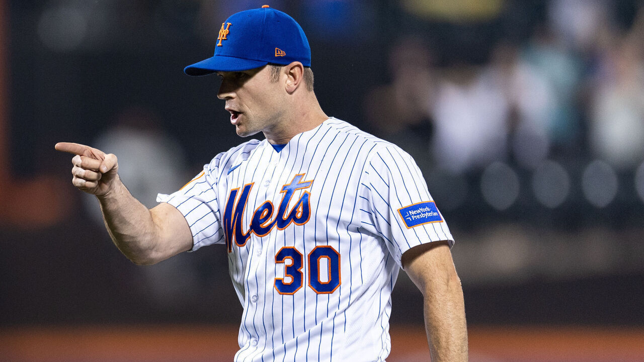 NEW YORK, NEW YORK - JULY 02: David Robertson #30 of the New York Mets reacts after defeating the San Francisco Giants at Citi Field on July 02, 2023 in New York City.