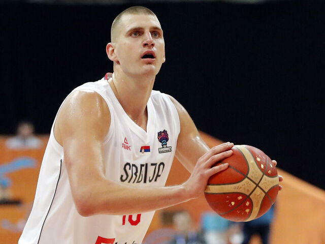 PRAGUE, CZECH REPUBLIC - SEPTEMBER 02: Nikola Jokic of Serbia during the FIBA EuroBasket 2022 group D match between Serbia and Netherlands at O2 Arena Prague on September 2, 2022 in Prague, Czech Republic.