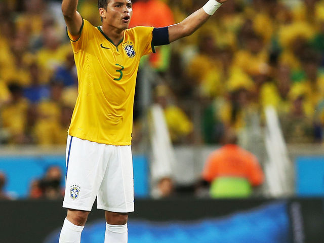 LIVE - Brazil 1, Colombia 0: Thiago Silva receives yellow card for disrupting David Ospina's clearance (VIDEO)