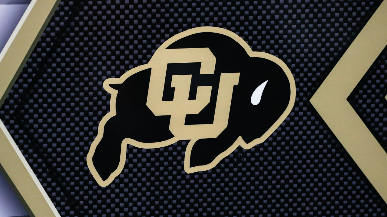 TEMPE, AZ - SEPTEMBER 25: The Colorado Buffaloes logo during the college football game between the Colorado Buffaloes and the Arizona State Sun Devils on September 25, 2021 at Sun Devil Stadium in Tempe, Arizona.