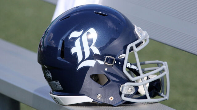 BIRMINGHAM, AL - NOVEMBER 04: A Rice Owls helmet at the game between the UAB Blazers and the Rice Owls on November 04, 2017. UAB defeated Rice 52-21 at Legion Field in Birmingham, Alabama.