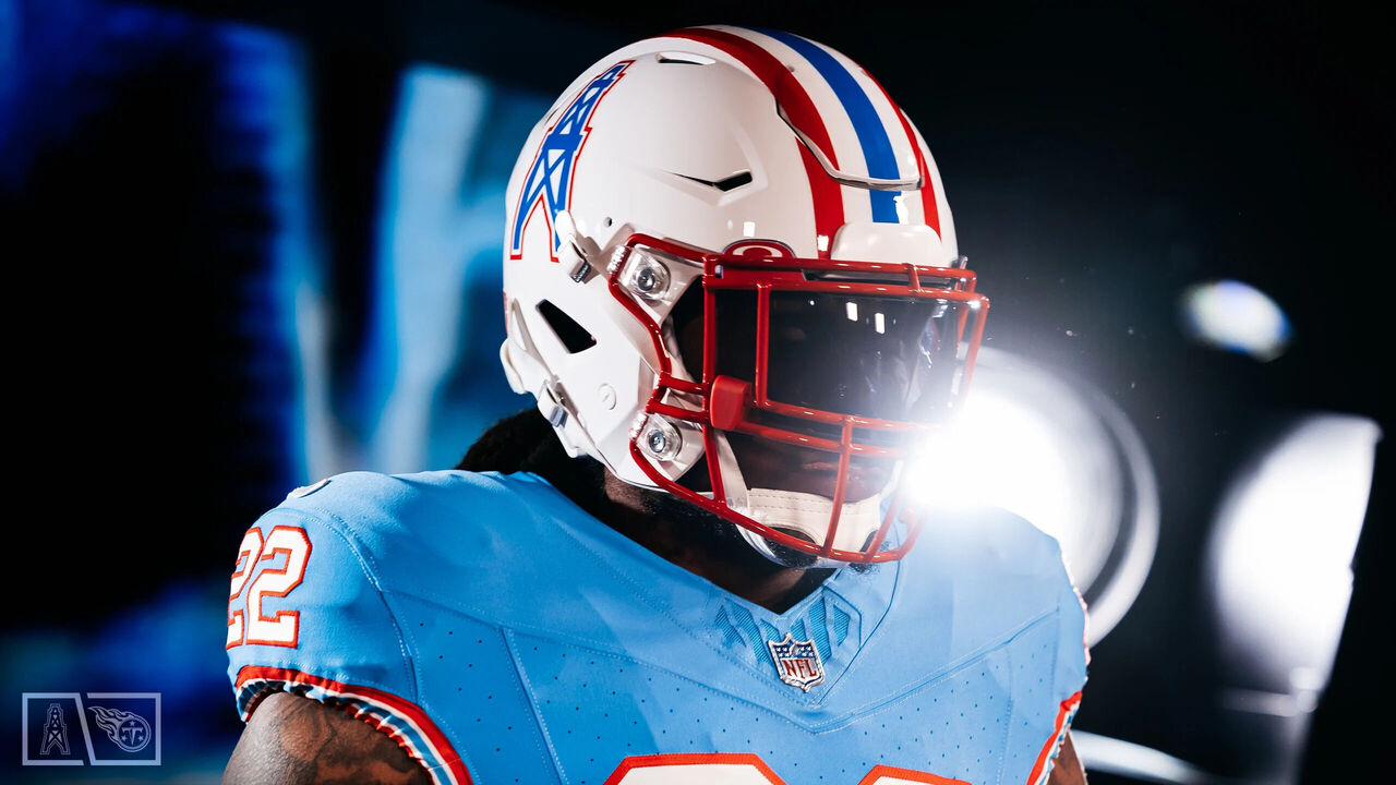 Tennessee Titans' Houston Oilers throwback football jerseys leaked