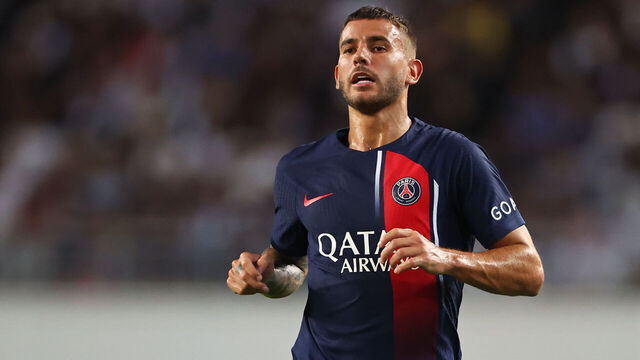 OSAKA, JAPAN - JULY 25: Lucas Hernandez of PSG during the pre-season friendly match between Paris Saint-Germain and Al-Nassr at Yanmar Stadium Nagai on July 25, 2023 in Osaka, Japan.