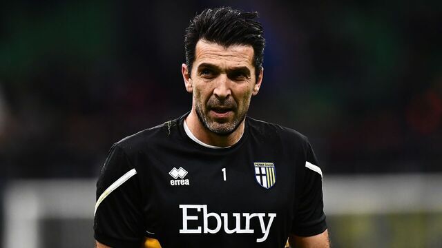 MILAN, ITALY - JANUARY 10: Gianluigi Buffon of Parma Calcio looks on during the Coppa Italia match between FC Internazionale and Parma Calcio at Stadio Giuseppe Meazza on January 10, 2023 in Milan, Italy.