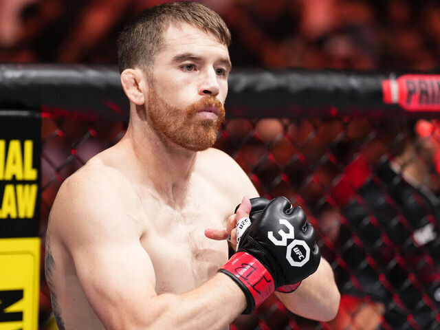 NASHVILLE, TENNESSEE - AUGUST 05: Cory Sandhagen prepares to fight Rob Font in a 140-pound catchweight fight during the UFC Fight Night event at Bridgestone Arena on August 05, 2023 in Nashville, Tennessee.