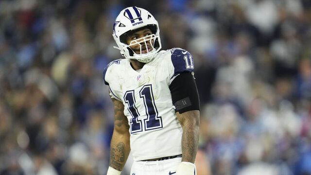 NASHVILLE, TN - DECEMBER 29: Micah Parsons #11 of the Dallas Cowboys looks toward the stands against the Tennessee Titans at Nissan Stadium on December 29, 2022 in Nashville, Tennessee.