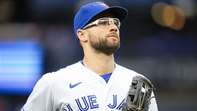 TORONTO, ON - AUGUST 2: Kevin Kiermaier #39 of Toronto Blue Jays runs off the field in the middle of the first inning against the Baltimore Orioles in their MLB game at the Rogers Centre on August 2, 2023 in Toronto, Ontario, Canada.