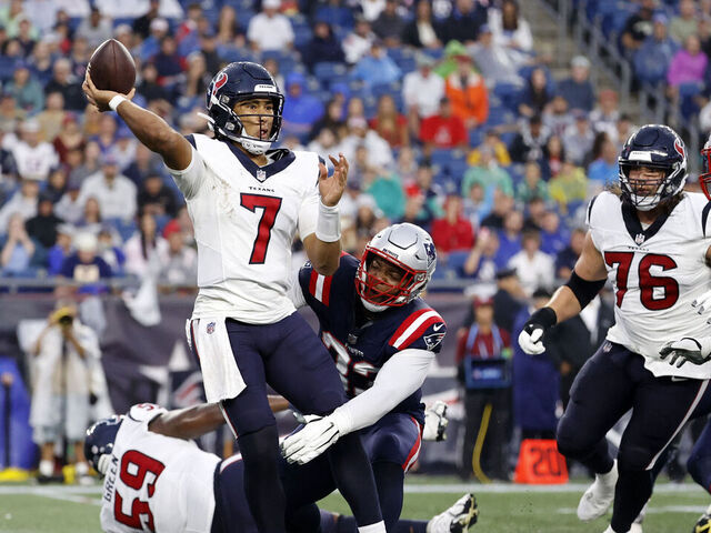 No. 2 pick C.J. Stroud struggles in his preseason debut as the Texans beat  the Patriots 20-9