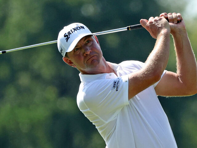 MEMPHIS, TENNESSEE - AUGUST 13: Lucas Glover of the United States pas\ on the seventh hole during the final round of the FedEx St. Jude Championship at TPC Southwind on August 13, 2023 in Memphis, Tennessee.
