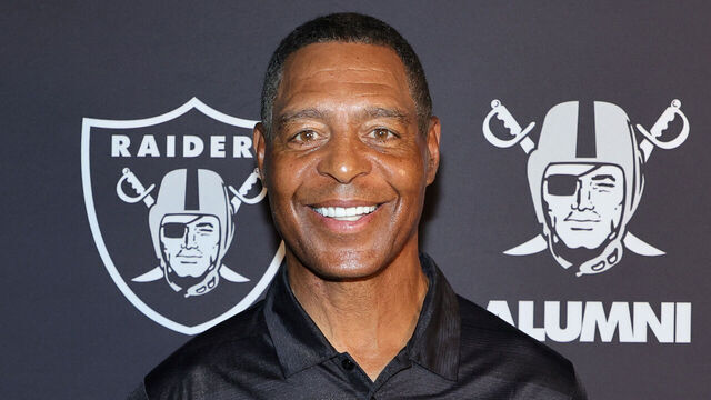 LAS VEGAS, NEVADA - AUGUST 13: Marcus Allen attends a "Once a Raider, Always a Raider" alumni reunion before a preseason game between the San Francisco 49ers and the Las Vegas Raiders at Allegiant Stadium on August 13, 2023 in Las Vegas, Nevada. The Raiders defeated the 49ers 34-7.
