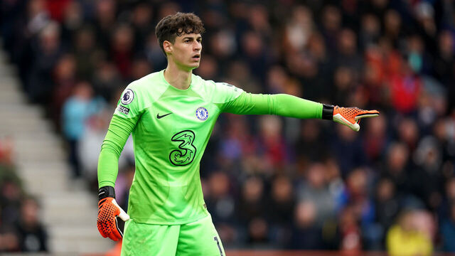 Chelsea goalkeeper Kepa Arrizabalaga during the Premier League match at the Vitality Stadium, Bournemouth. Picture date: Saturday May 6, 2023.