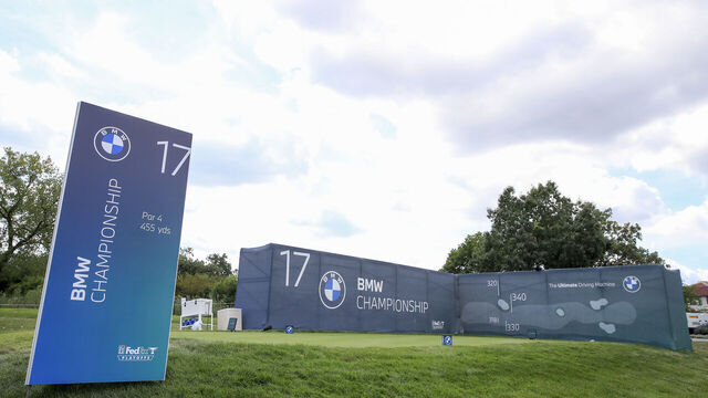 OLYMPIA FIELDS, ILLINOIS - AUGUST 30: A general view of the 17th tee is seen during the final round of the BMW Championship on the North Course at Olympia Fields Country Club on August 30, 2020 in Olympia Fields, Illinois.