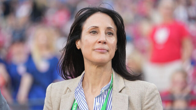 FRISCO, TX - FEBRUARY 22: Kate Markgraf of the United States before the SheBelieves Cup game between Brazil and USWNT at Toyota Stadium on February 22, 2023 in Frisco, Texas.
