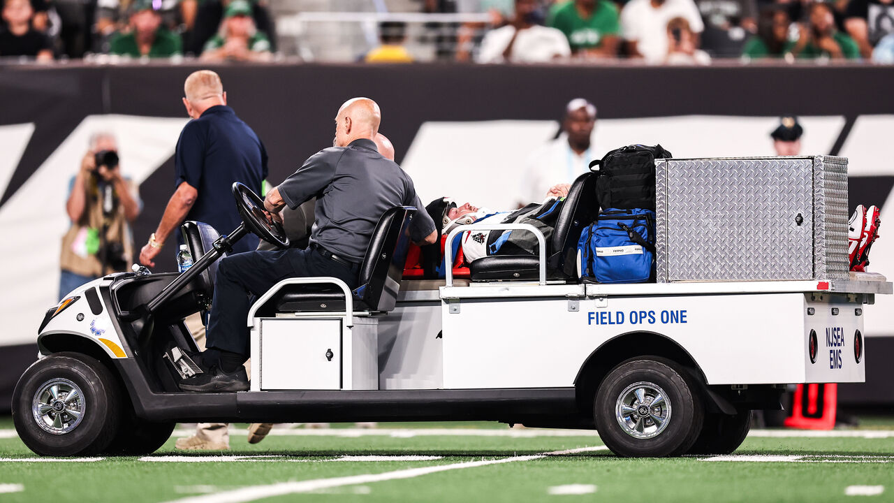 Rams QB John Wolford leaves stadium in ambulance after frightening