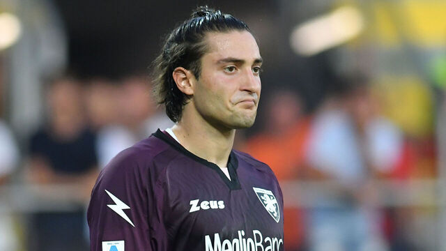 Frosinone player Stefano Turati during the match Frosinone-Napoli at the Benito Stirpe stadium. Frosinone (Italy), August 19th, 2023