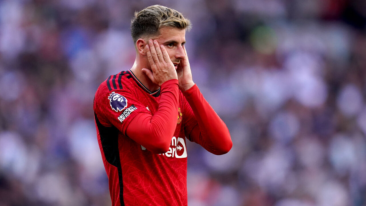 Manchester United's Mason Mount during the Premier League match at the Tottenham Hotspur Stadium, London. Picture date: Saturday August 19, 2023.