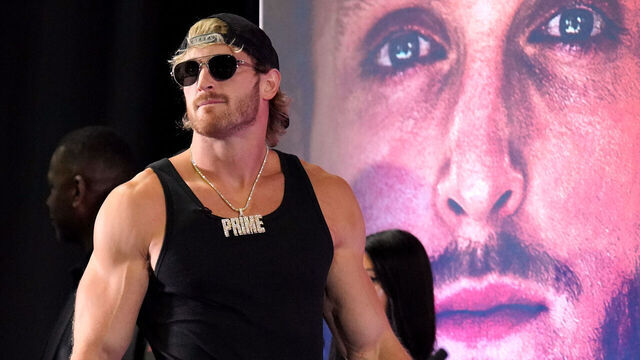 Logan Paul during a press conference at the OVO Arena Wembley, London. Picture date: Tuesday August 22, 2023.