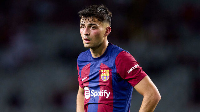 BARCELONA, SPAIN - AUGUST 20: Pedro Gonzalez 'Pedri' of FC Barcelona looks on during the LaLiga EA Sports match between FC Barcelona and Cadiz CF at Estadi Olimpic Lluis Companys on August 20, 2023 in Barcelona, Spain.