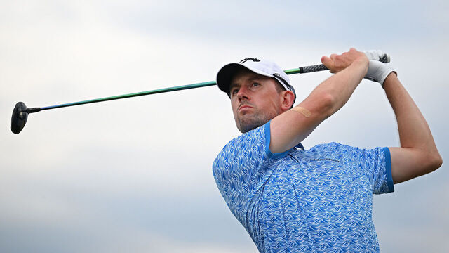 PRAGUE, CZECH REPUBLIC - AUGUST 25: Alexander Bjork of Sweden tees off on the 15th hole during Day Two of the D+D Real Czech Masters at Albatross Golf Resort on August 25, 2023 in Prague, Czech Republic.