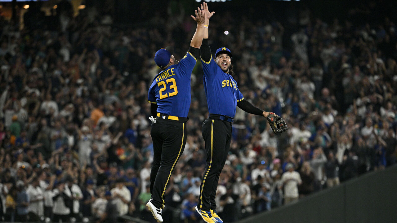 Emerson Hancock of the Seattle Mariners pitches in the first inning News  Photo - Getty Images