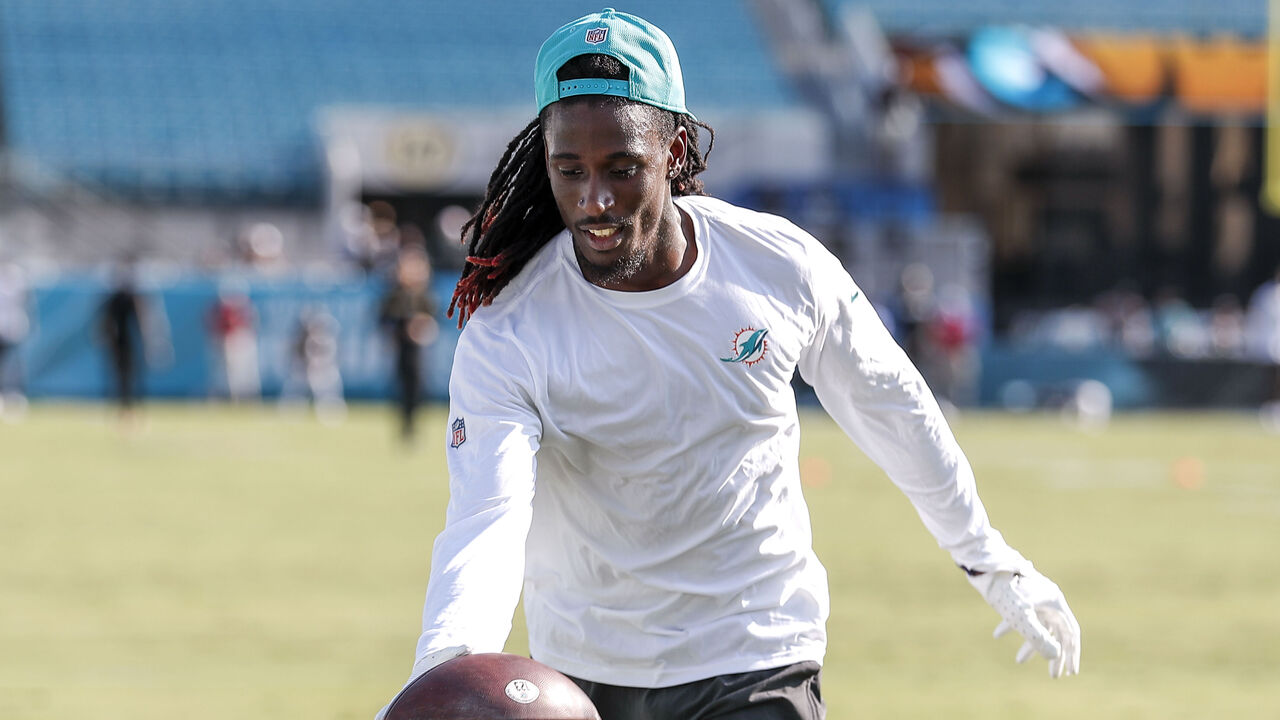 Miami Dolphins wide receiver Daewood Davis (87) catches a pass