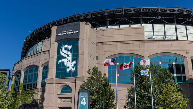 CHICAGO, IL - JUNE 21: A general view of the exterior of Guarantee Rate Park before the game between the Toronto Blue Jays and the Chicago White Sox at Guaranteed Rate Field on Tuesday, June 21, 2022 in Chicago, Illinois.