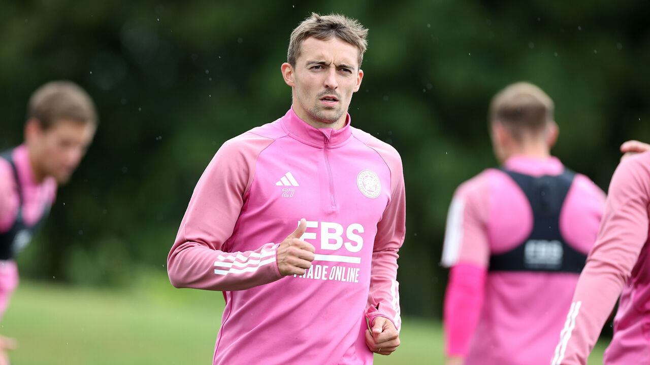 LEICESTER, ENGLAND - JULY 14: Timothy Castagne of Leicester City during the Leicester City Training session at Leicester City training Complex, Seagrave on July 14, 2023 in Leicester, United Kingdom.