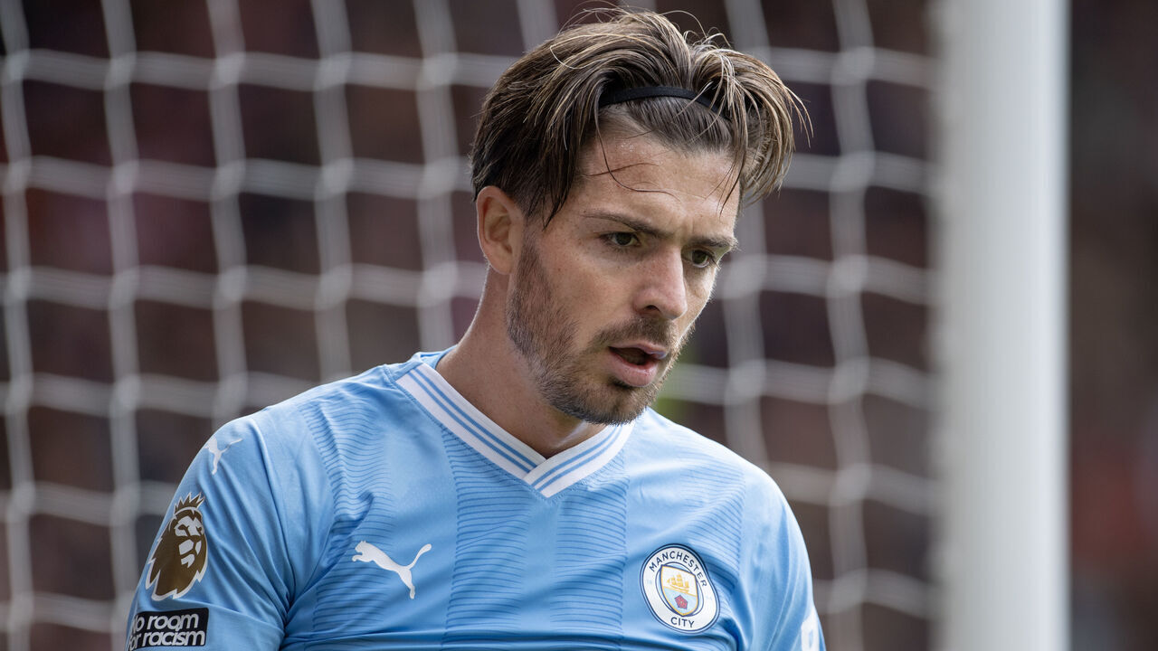 SHEFFIELD, ENGLAND - AUGUST 27: Jack Grealish of Manchester City during the Premier League match between Sheffield United and Manchester City at Bramall Lane on August 27, 2023 in Sheffield, England.