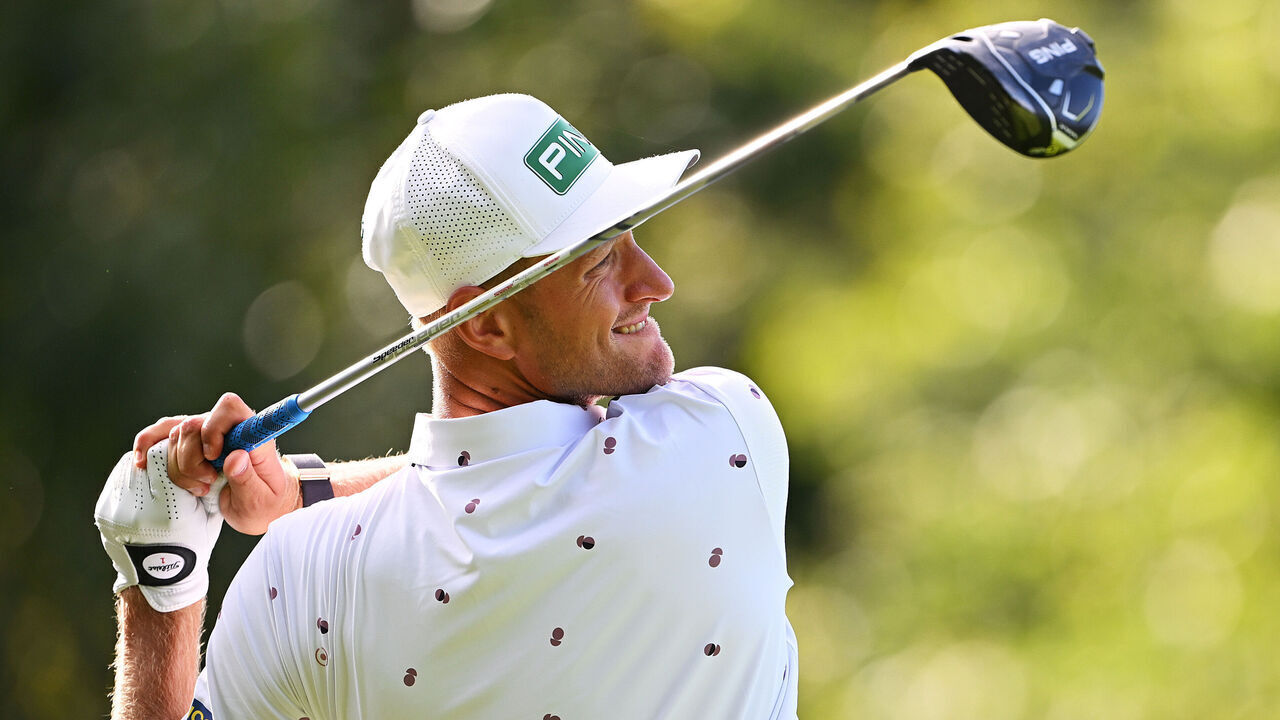 STRAFFAN, IRELAND - SEPTEMBER 06: Adrian Meronk of Poland tees off on the 5th hole during the Pro-Am prior to the Horizon Irish Open at The K Club on September 06, 2023 in Straffan, Ireland.