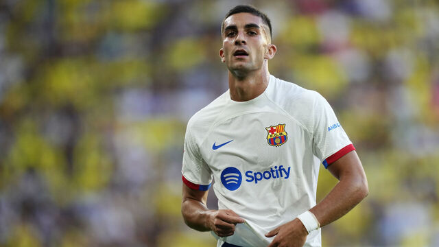 Ferran Torres left winger of Barcelona and Spain during the LaLiga EA Sports match between Villarreal CF and FC Barcelona at Estadio de la Ceramica on August 27, 2023 in Villarreal, Spain.