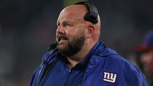 EAST RUTHERFORD, NEW JERSEY - SEPTEMBER 10: Head coach Brian Daboll of the New York Giants is seen on the sideline during the second half against the Dallas Cowboys at MetLife Stadium on September 10, 2023 in East Rutherford, New Jersey.