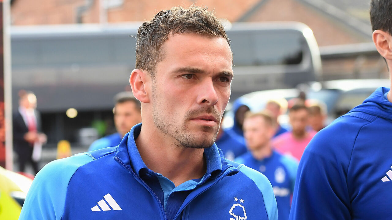 Harry Toffolo of Nottingham Forest during the Premier League match between Nottingham Forest and Sheffield United at the City Ground, Nottingham on Friday 18th August 2023.